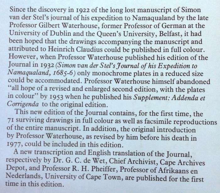 Simon van der Stel's Journey to Namaqualand 1685 - Hardcover - Large beautiful historical book