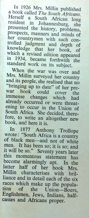 TWO books - A South African Life by Martin Rubin & The People of South Africa by Sarah G Millin