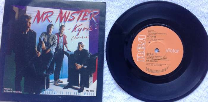 Seven single vinyl record - 45 RPM - Mr Mister - Kyrie & Run to Her   PD 2445