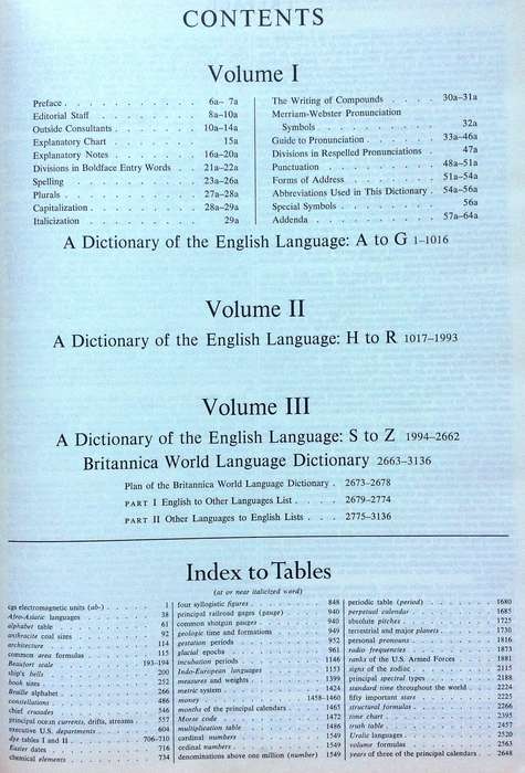 WEBSTER'S THIRD NEW INTERNATIONAL DICTIONARY - NOAH WEBSTER - COMPLETE 3 VOLUME SET