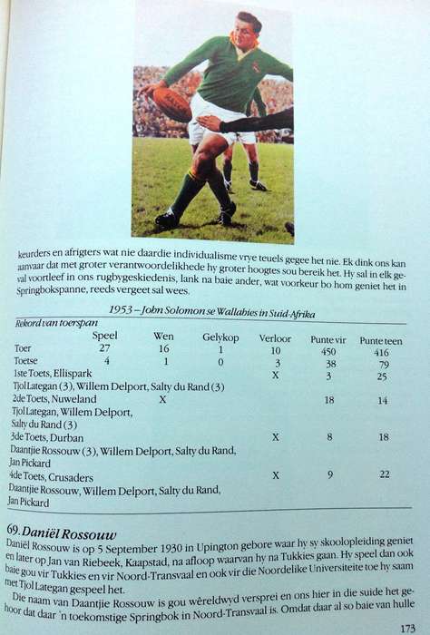 Die Groot Rugbygesin van die Maties deur Dr Danie H Craven - Hardeband