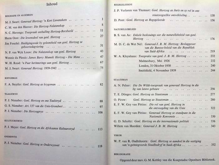 Gedenkboek Vir Generaal Hertzog - Nienaber, Goosen, Le Roux, Bosman, Victor - Hardeband