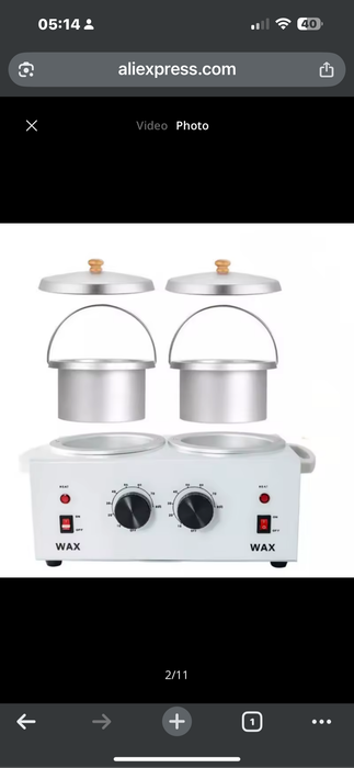Dual plate wax heater