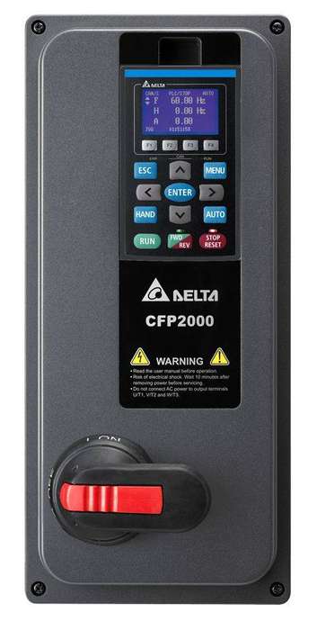 Delta Electronics Inverter Drive, 90 kW, 3 Phase, 400 V ac, 180 A, CFP2000 Series