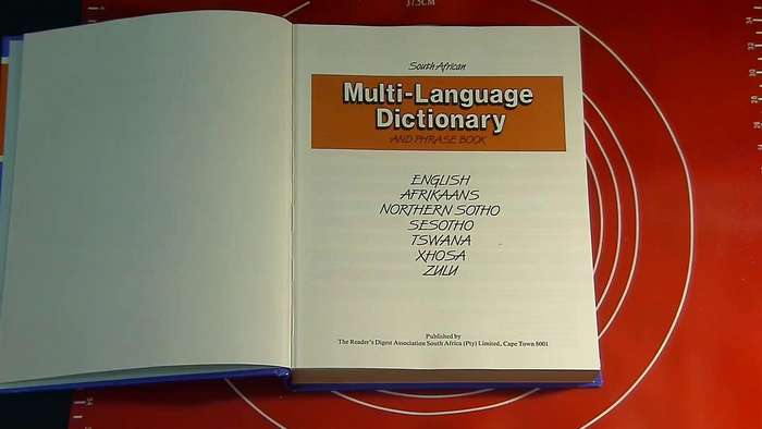 Hardcover - South African Multilanguage and phrase book Readers Digest