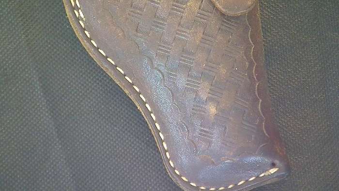 El Paso 32 Auto, brown leather gun holster