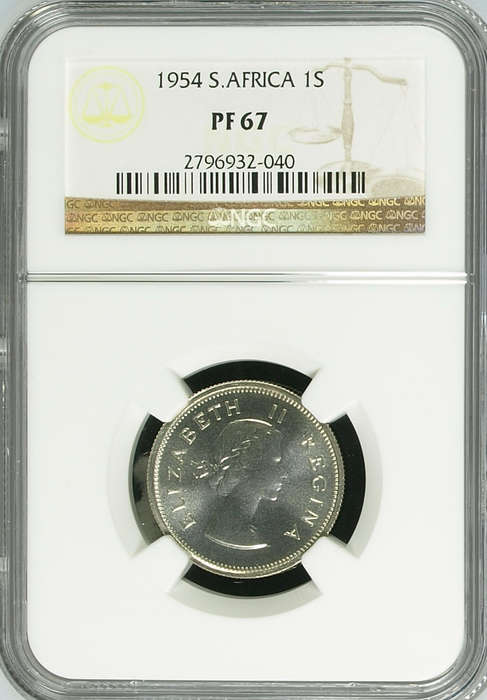 1954 1 Shilling PF67