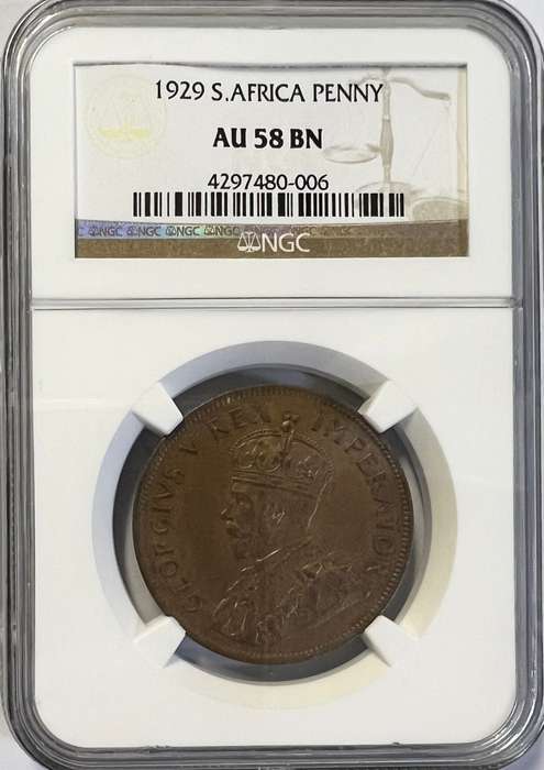 1929 Penny AU 58 BN