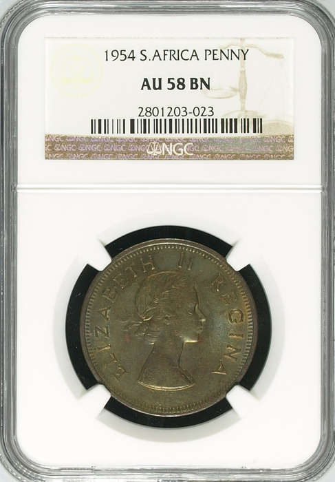 1954 Penny NGC AU 58 BN