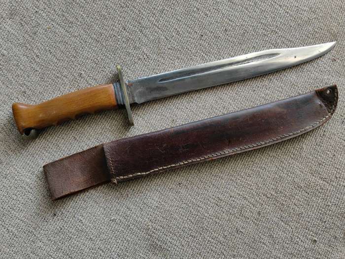 Knife with sheath - converted bayonet maybe