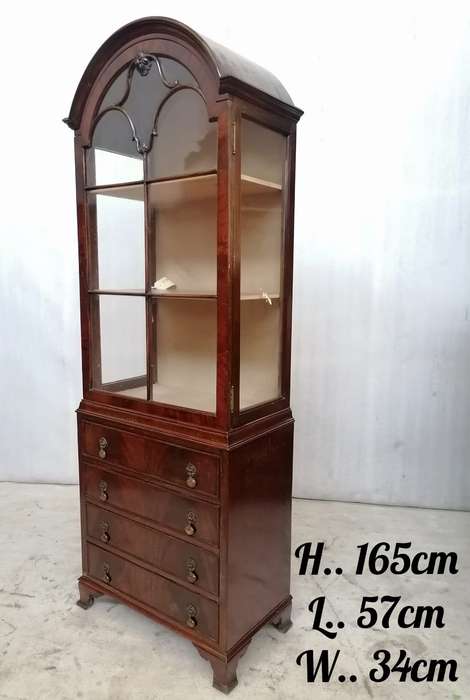 Edwardian One Door Mahogany Display cabinet