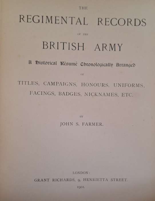 Boer War, Regimental Records of the British Army by J.C. Farmer
