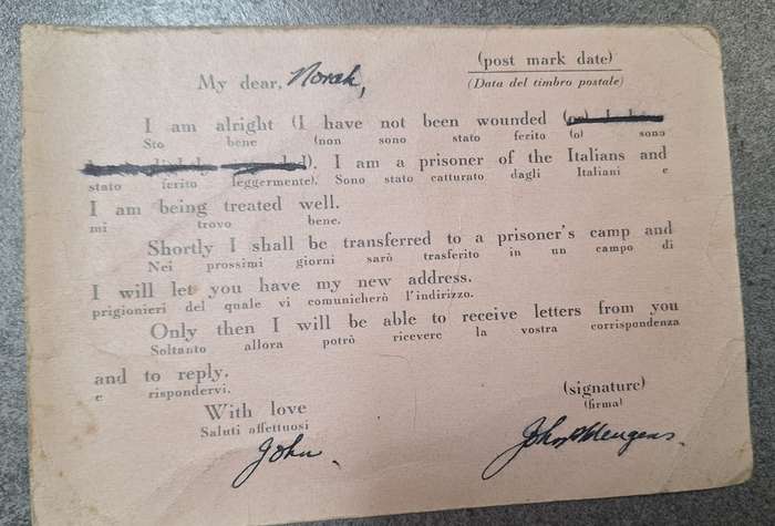 WW2 RAND LIGHT INFANTRY (RLI) POW MEDAL GROUP ,PAPERS & DOG TAG