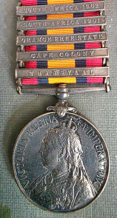 BOER WAR SOUTH AFRICAN CONSTABULARY QSA & POLICE FAITHFULL SERVICE MEDAL GROUP