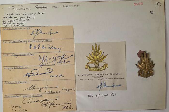 SADF Regiment Transkei/Piet Retief Art-card