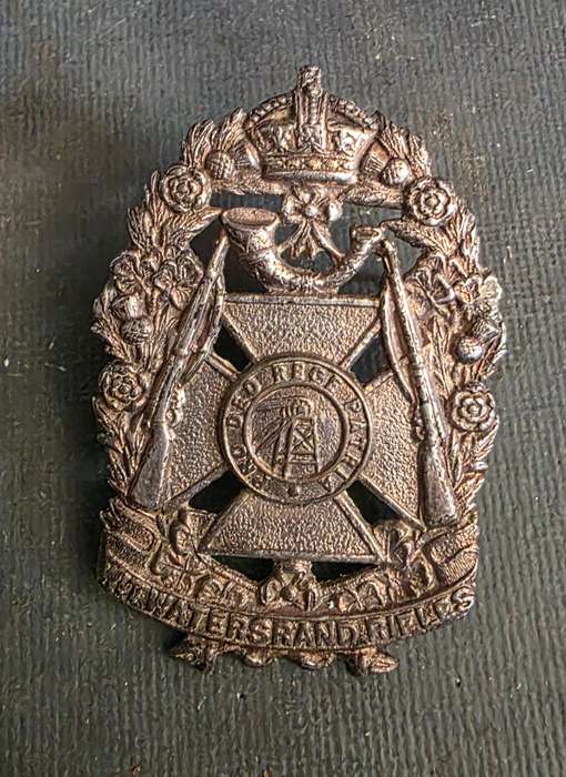 WW2 UDF WITWATERSRAND RIFLES BADGE SET