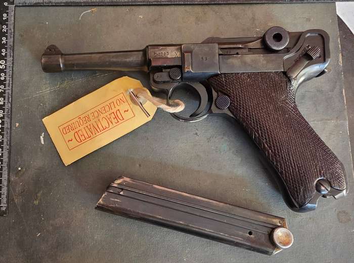WW2 German Luger P08 7.65mm Pistol Deactivated