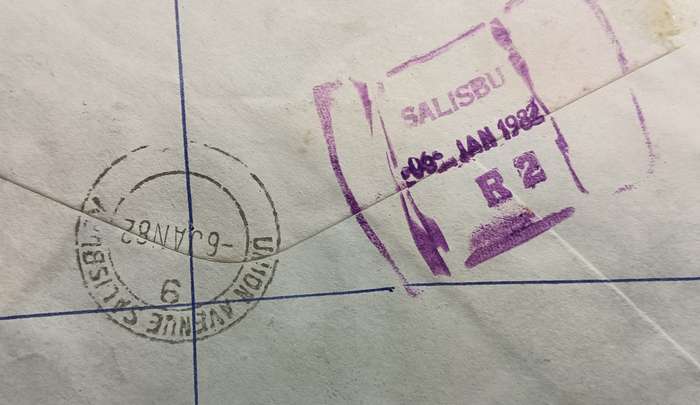 Zimbabwe 1980 Stamps on Registered letter