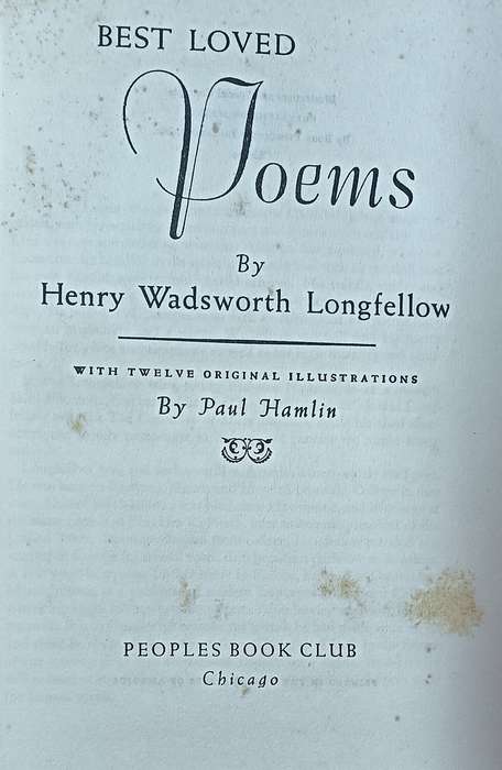 Best Loved Poems - Henry Wadsworth Longfellow - Hardcover
