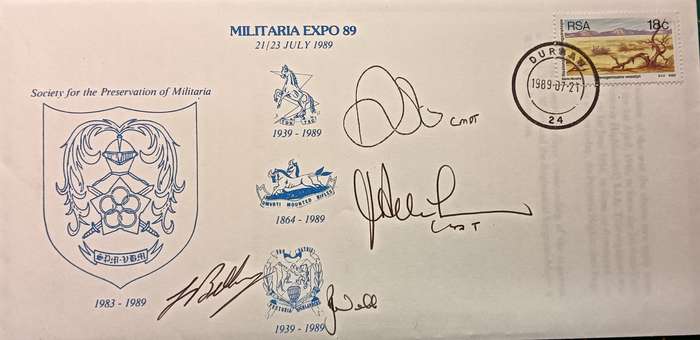 RSA 1989 FDC - Society for the Preservation of Militaria  Expo 89 4 Signatures