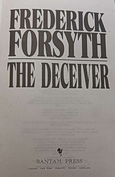 The Deceiver - Frederick Forsyth - Hardcover - 416 pages