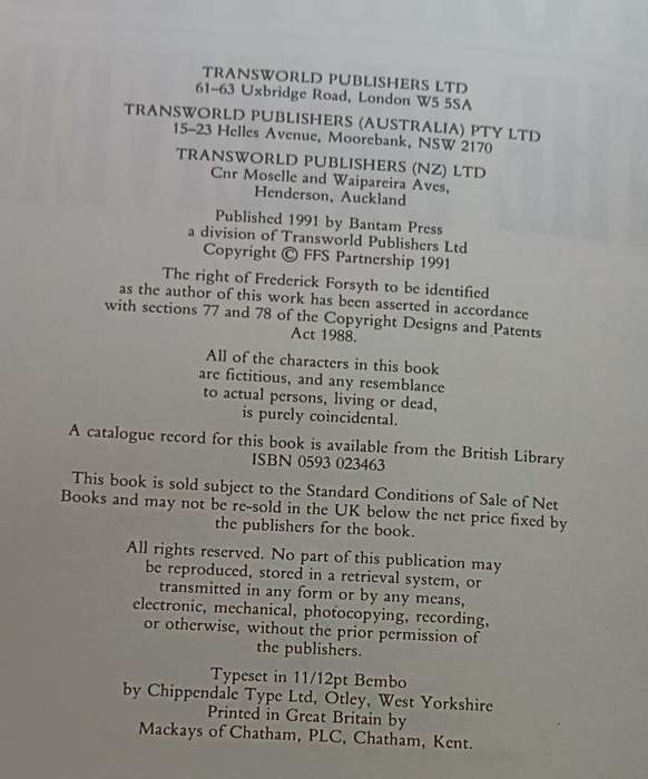 The Deceiver - Frederick Forsyth - Hardcover - 416 pages