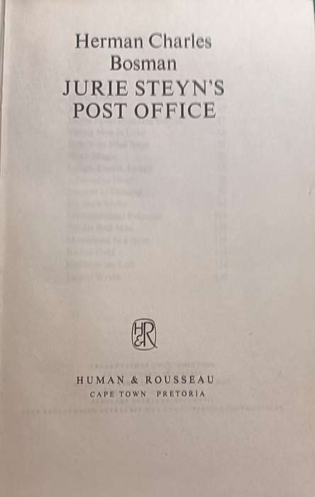 Jurie Steyn's Post Office - Herman Charles Bosman - Hardcover - 147 pages