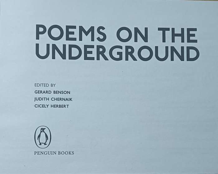 Poems on the Underground - Softcover - 302 pages