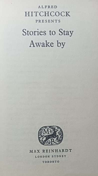 Alfred Hitchcock Presents Stories to Stay Awake by - Hardcover - 432 pages