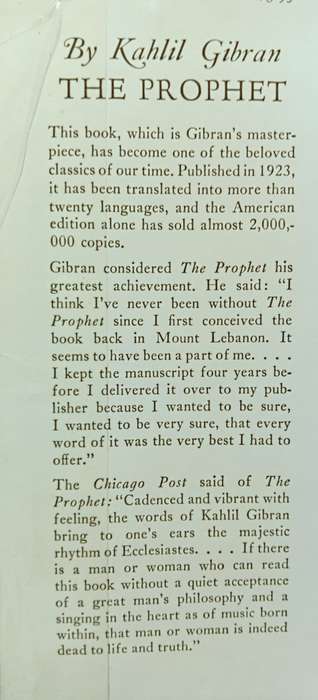 The Prophet - Kahlil Gibran - Hardcover - 96 Pages