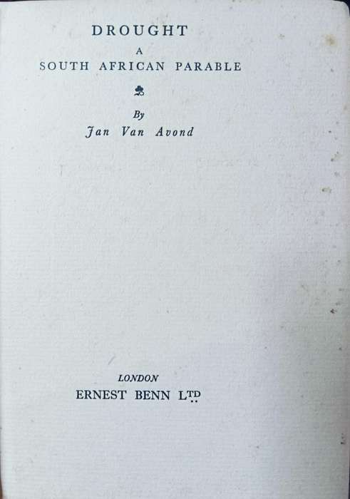 The Drought - Jan van Avond - Hardcover - 68 pages