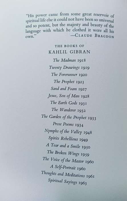 The Prophet - Kahlil Gibran- Hardcover - 112 pages
