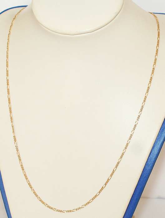 19.2k / 19.2ct Portuguese rose gold CHAIN: 3+1 Figaro, 2mm wide, 60cm. Ready for you. Last one