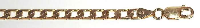 9k / 9ct gold CHAIN: Square curb, 2.9mm wide, 60cm