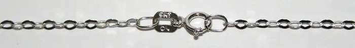 9k / 9ct white gold CHAIN: flat Anchor, 1.75mm wide, 50cm