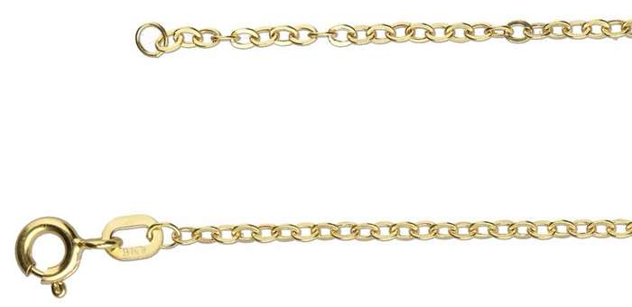 9k / 9ct gold CHAIN: 1.9mm wide Cable link, 45cm
