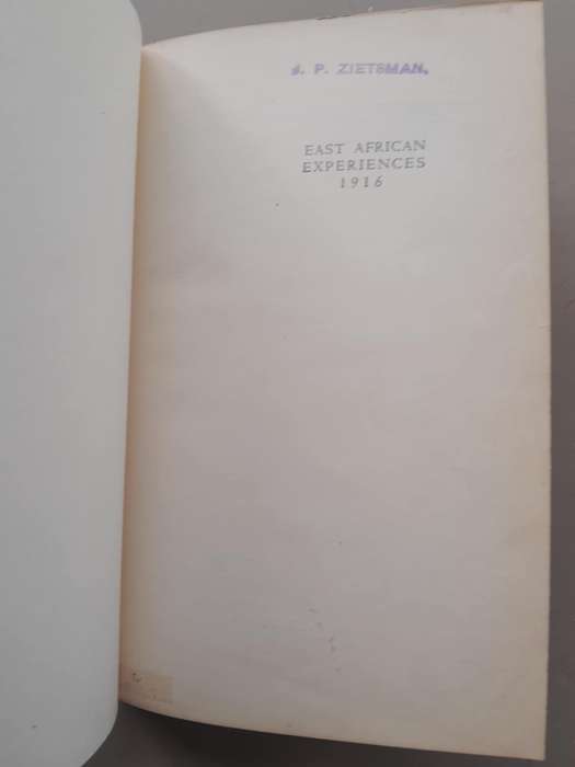 EAST AFRICAN EXPERIENCES 1916
