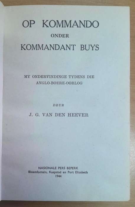 OP KOMMANDO ONDER KOMMANDANT BUYS