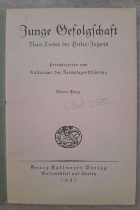 THIRD REICH HITLER YOUTH SONGBOOKS