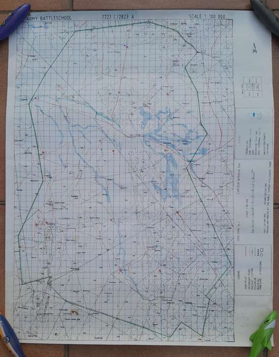 SADF ARMY BATTLESCHOOL MAP
