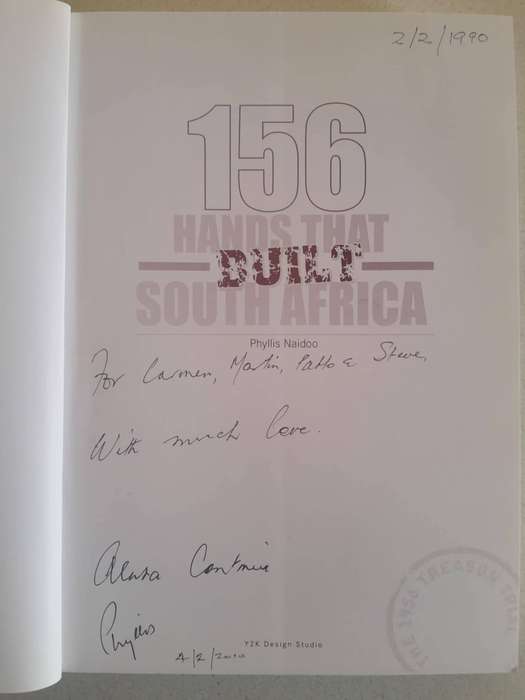 156 HANDS THAT BUILT SOUTH AFRICA **Signed**
