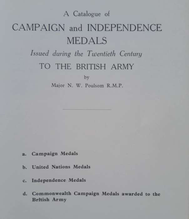 BRITISH MEDALS CATALOGUES