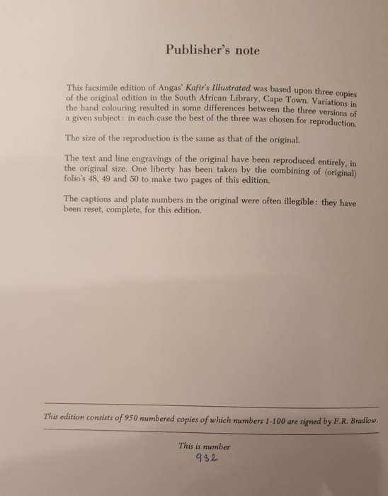 THE KAFIRS ILLUSTRATED **Limited Edition**