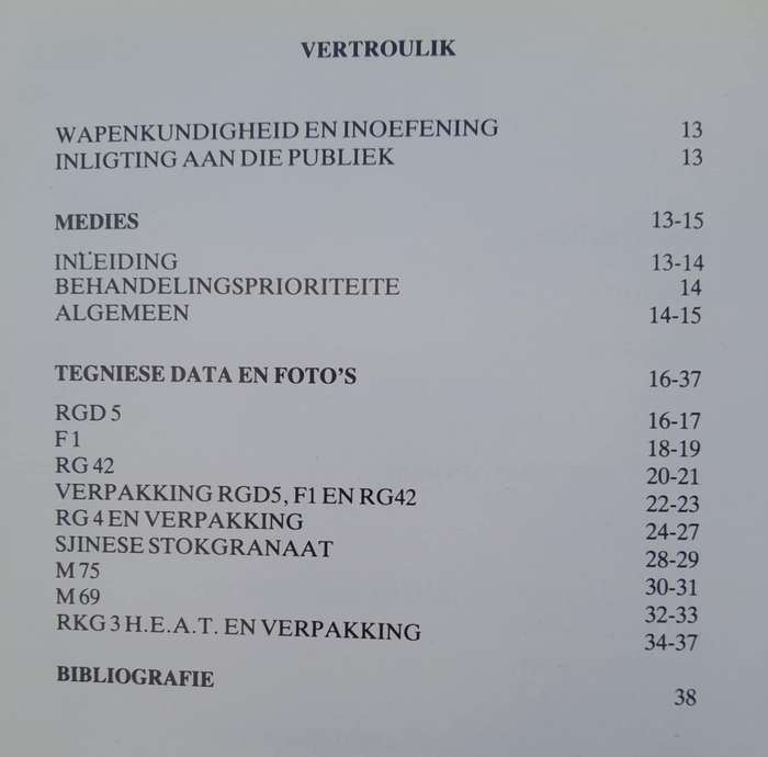 SAP OPTREDE TYDENS HANDGRANAAT-AANVALLE MANUAL