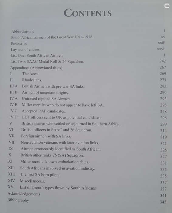 THE REGISTER OF SOUTHERN AFRICAN AIRMEN OF THE GREAT WAR 1914-1918