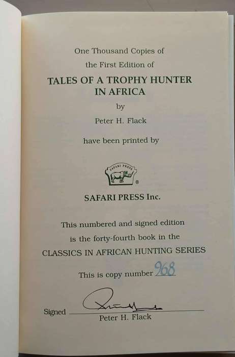 TALES OF A TROPHY HUNTER IN AFRICA