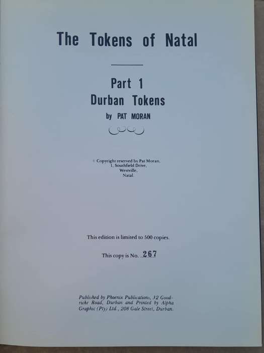 THE TOKENS OF NATAL Pat Moran