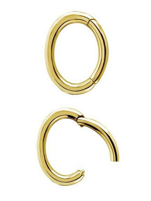 Gold plated titanium oval rook clicker