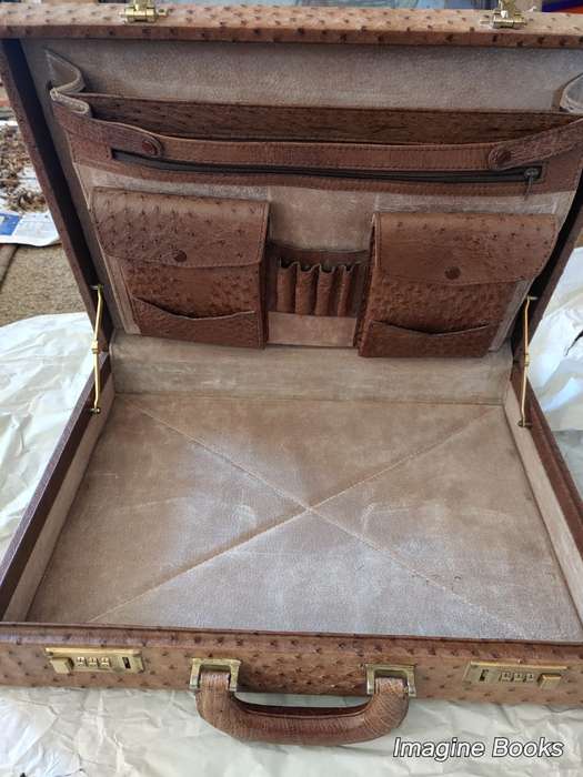 Genuine Ostrich Executive Briefcase - Excellent Condition PRICE REDUCED!