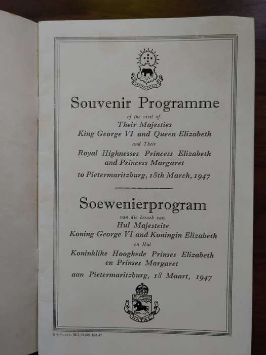 The Royal Visit to Pietermaritzburg 18th March 1947